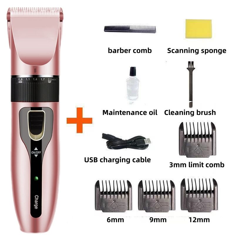 Professional Electric Cordless Hair Clipper with Accessory Blade Guard Rechargeable Balding Hair Clippers