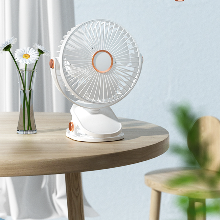 Fan Portable Fan Electric Fan Light Multi Functional Clip Fan with Night Light Desk Fan USB Rechargeable Small Fan Student Dormitory Quiet Five Speeds Mini Fan for Home Office Car Outdoor Travel