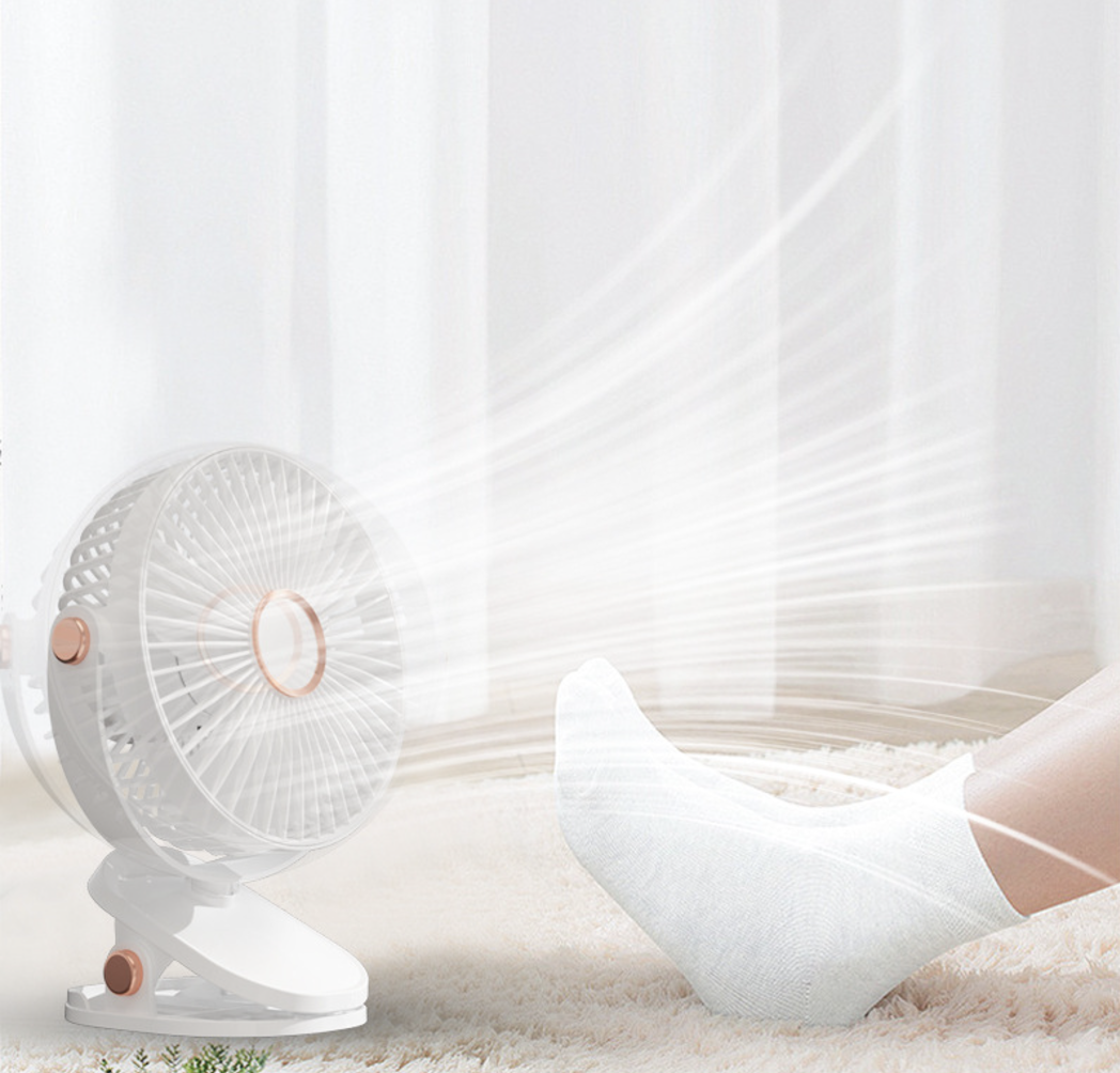 Fan Portable Fan Electric Fan Light Multi Functional Clip Fan with Night Light Desk Fan USB Rechargeable Small Fan Student Dormitory Quiet Five Speeds Mini Fan for Home Office Car Outdoor Travel
