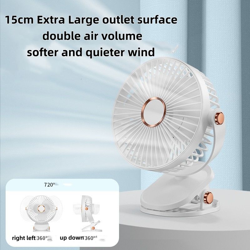 Fan Portable Fan Electric Fan Light Multi Functional Clip Fan with Night Light Desk Fan USB Rechargeable Small Fan Student Dormitory Quiet Five Speeds Mini Fan for Home Office Car Outdoor Travel