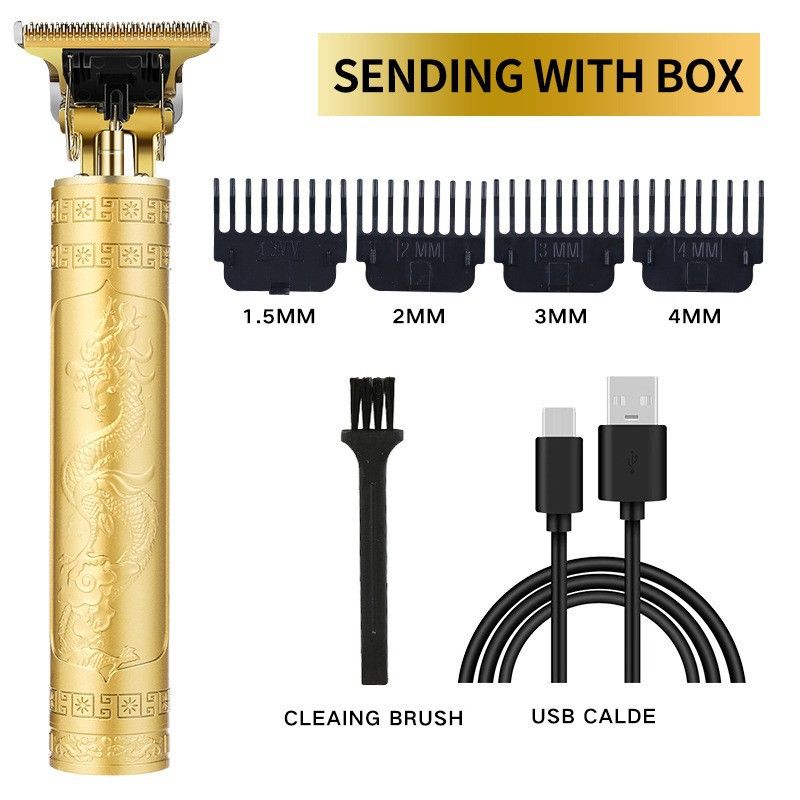 Hair Clipper Rechargeable USB Electric Hair Cutting Machine Man Trimmer Barber Bald Head Electric Pusher Oil Head Hair Clipper Carving Mark Shaving Knife