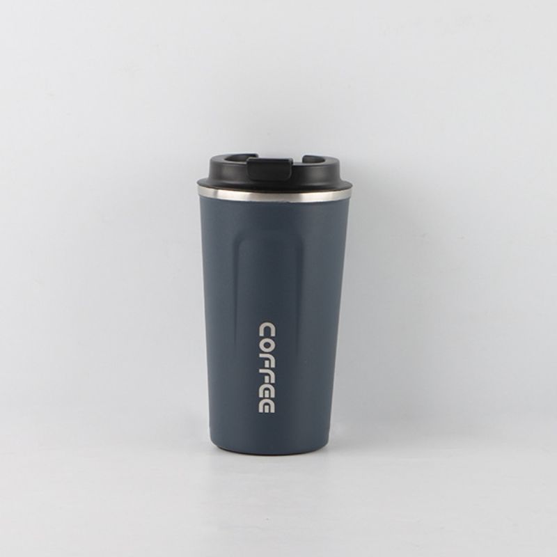 510ML Vacuum Flask Large Capacity Coffee Cup Mug Outdoor Portable Travel Cup Hot Cold Water Thermos Bottle Stainless Steel Insulated Cup Vacuum Flask Men Women Reusable Office Cup with Leak-proof Lid