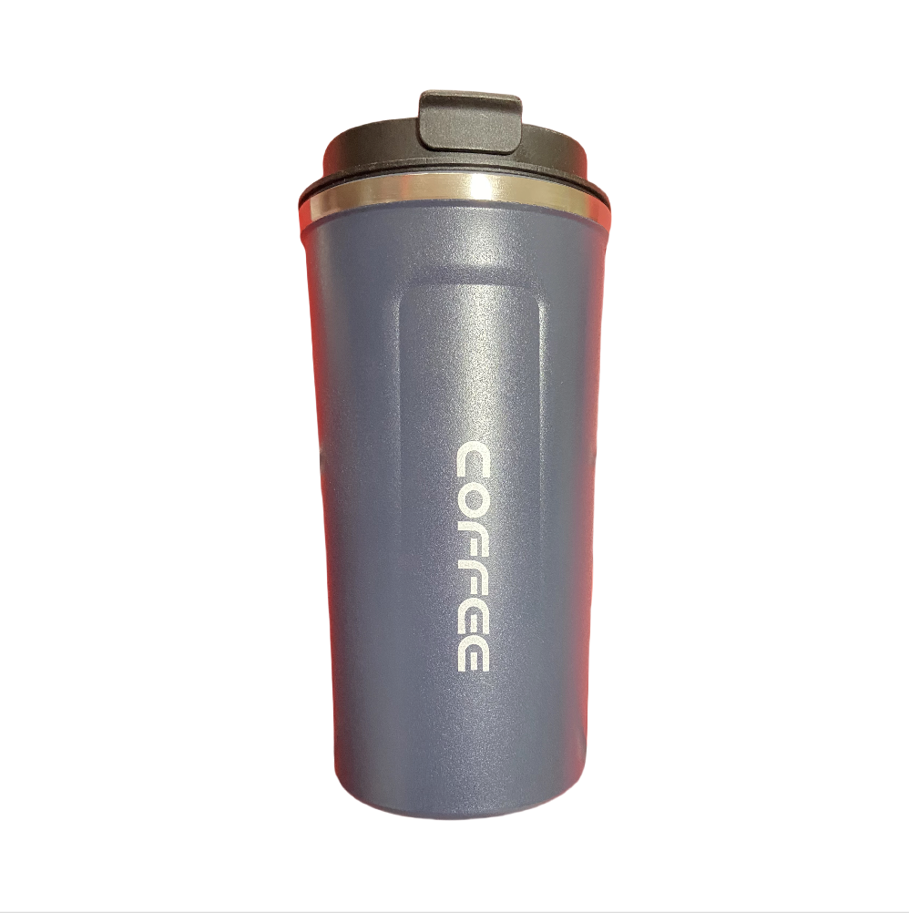 510ML Vacuum Flask Large Capacity Coffee Cup Mug Outdoor Portable Travel Cup Hot Cold Water Thermos Bottle Stainless Steel Insulated Cup Vacuum Flask Men Women Reusable Office Cup with Leak-proof Lid