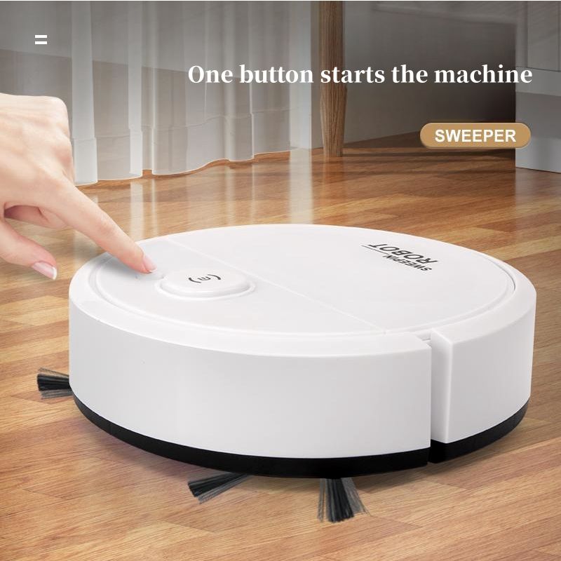 Robotic Vacuum Cleaner Sweep Clean Mop Integrated New Automatic Home Intelligent Vacuum Cleaner USB Charging White Floor Cleaning Machine Wireless Carpet Cleaner Household Mini Sweeping Machine