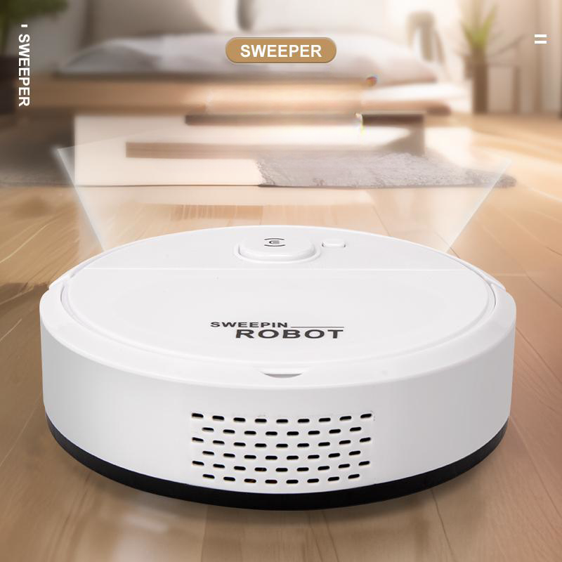 Robotic Vacuum Cleaner Sweep Clean Mop Integrated New Automatic Home Intelligent Vacuum Cleaner USB Charging White Floor Cleaning Machine Wireless Carpet Cleaner Household Mini Sweeping Machine