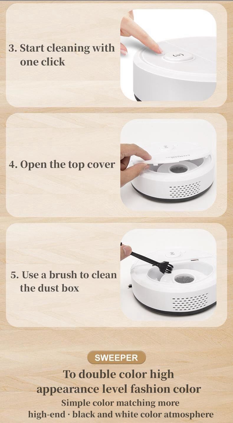 Robotic Vacuum Cleaner Sweep Clean Mop Integrated New Automatic Home Intelligent Vacuum Cleaner USB Charging White Floor Cleaning Machine Wireless Carpet Cleaner Household Mini Sweeping Machine
