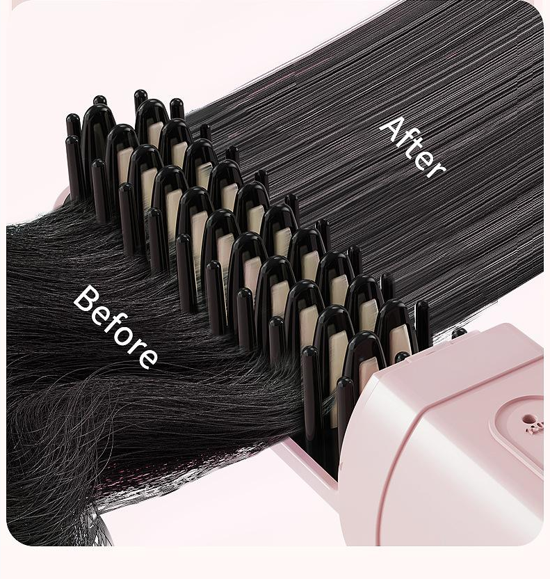 Hair Straightener Comb Electric Curling Brush New Capsule Straight Comb Negative Iron Hair Care Home Wireless Portable Hair Straightener Straight Roll Dry Wet Dual Use Hair Styling Tools