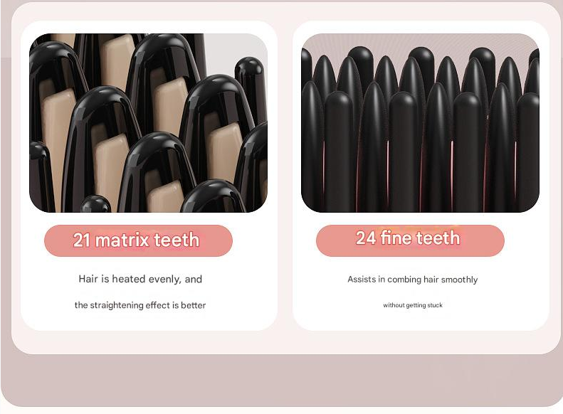 Hair Straightener Comb Electric Curling Brush New Capsule Straight Comb Negative Iron Hair Care Home Wireless Portable Hair Straightener Straight Roll Dry Wet Dual Use Hair Styling Tools