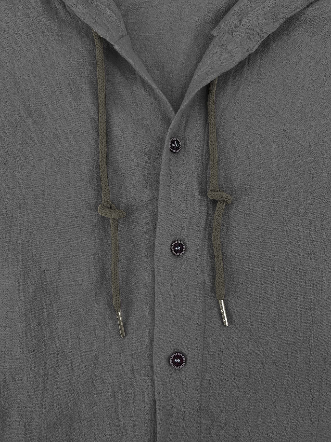Men's Clothing Tops Sweatshirts Hoodies New Spring Summer Men's Hooded T-Shirt Solid Color Cotton Hemp Men's Casual Long Sleeve Top