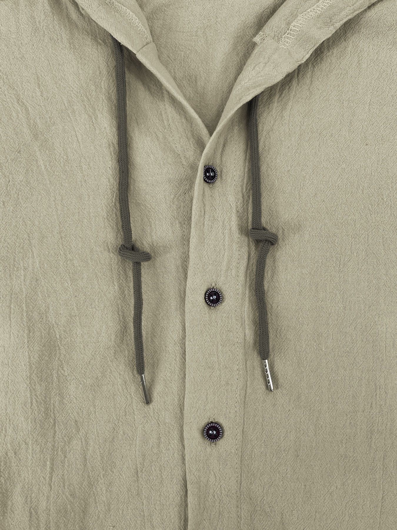 Men's Clothing Tops Sweatshirts Hoodies New Spring Summer Men's Hooded T-Shirt Solid Color Cotton Hemp Men's Casual Long Sleeve Top