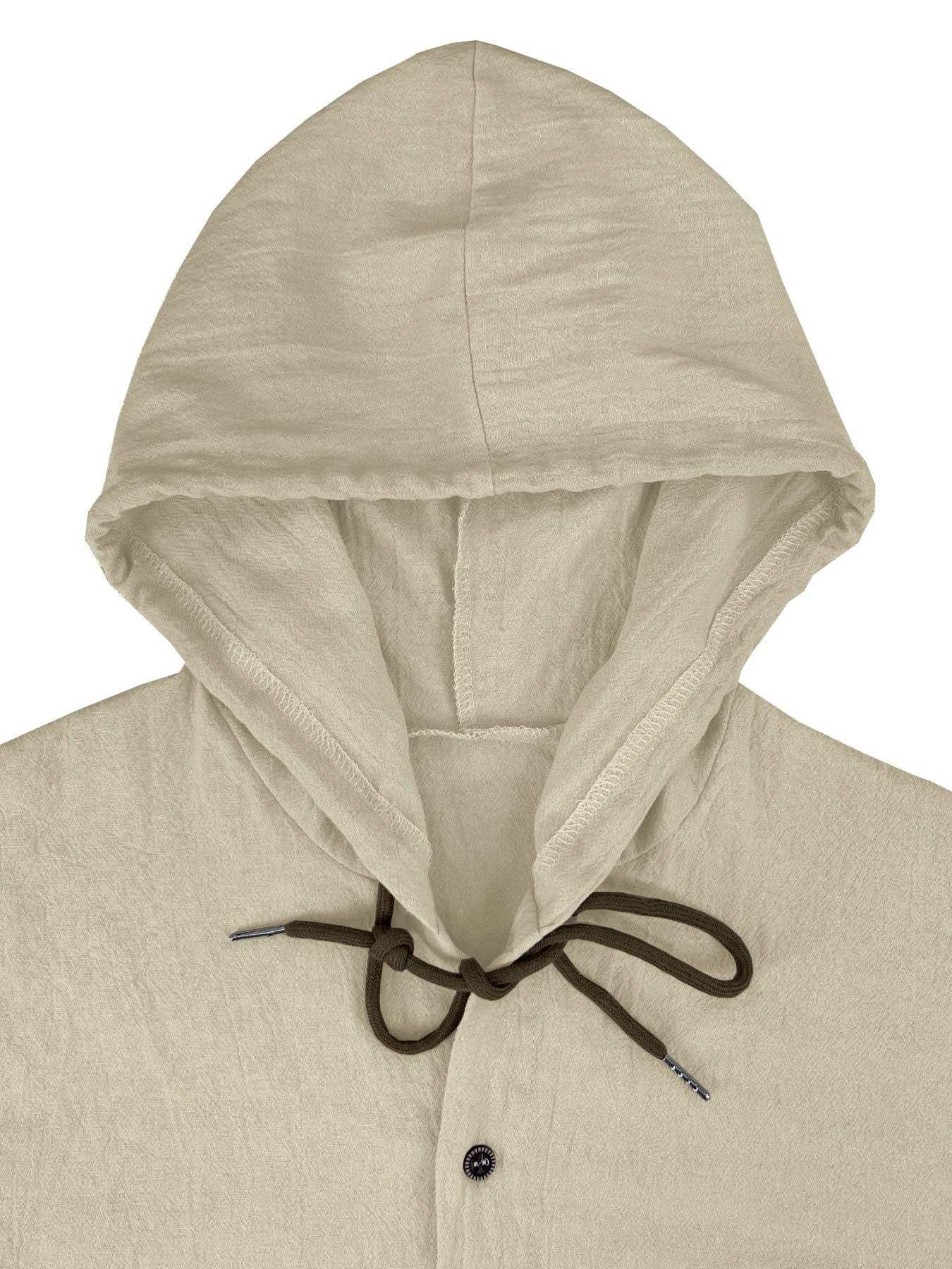 Men's Clothing Tops Sweatshirts Hoodies New Spring Summer Men's Hooded T-Shirt Solid Color Cotton Hemp Men's Casual Long Sleeve Top
