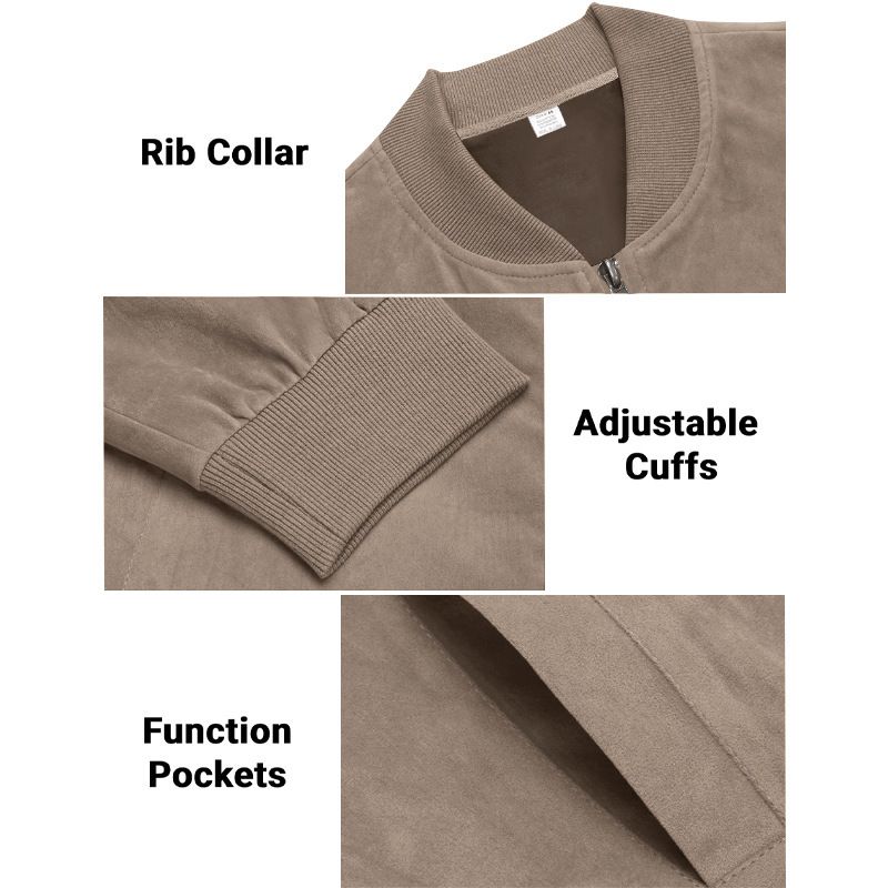 Jackets Coats Autumn Suede Solid Color Men's Zipper Jacket Casual Retro Long Sleeved Cardigan Jacket Men's Clothing
