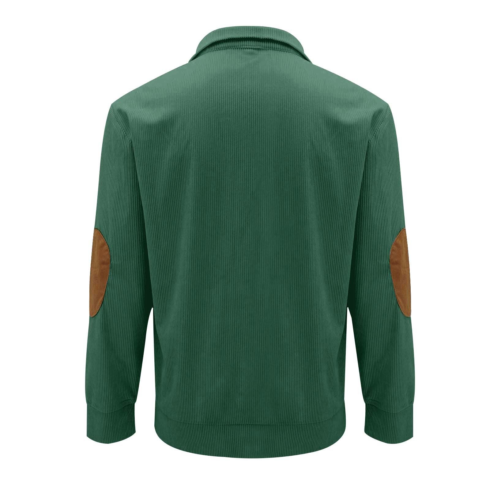 Men's Clothing Tops Sweatshirts Men's Outdoor Casual Long Sleeved Sportswear Stand up Collar Corduroy Sweatshirt