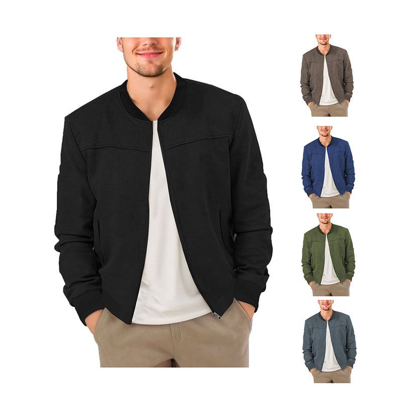 Men's Clothing Tops Jackets Coats Men's Fashion Casual Suede Lightweight Hoodie Jacket