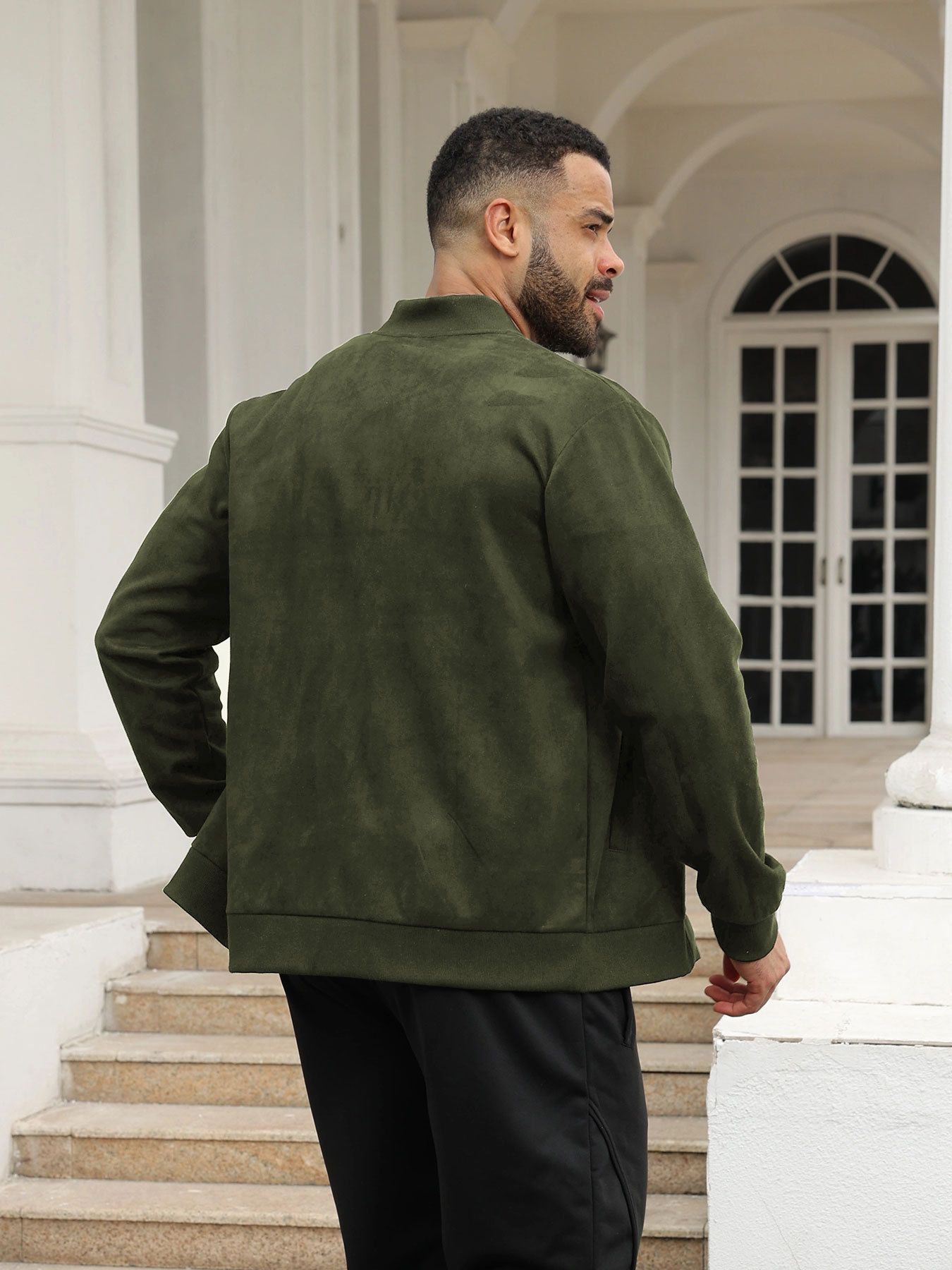 Men's Clothing Tops Jackets Coats Men's Fashion Casual Suede Lightweight Hoodie Jacket