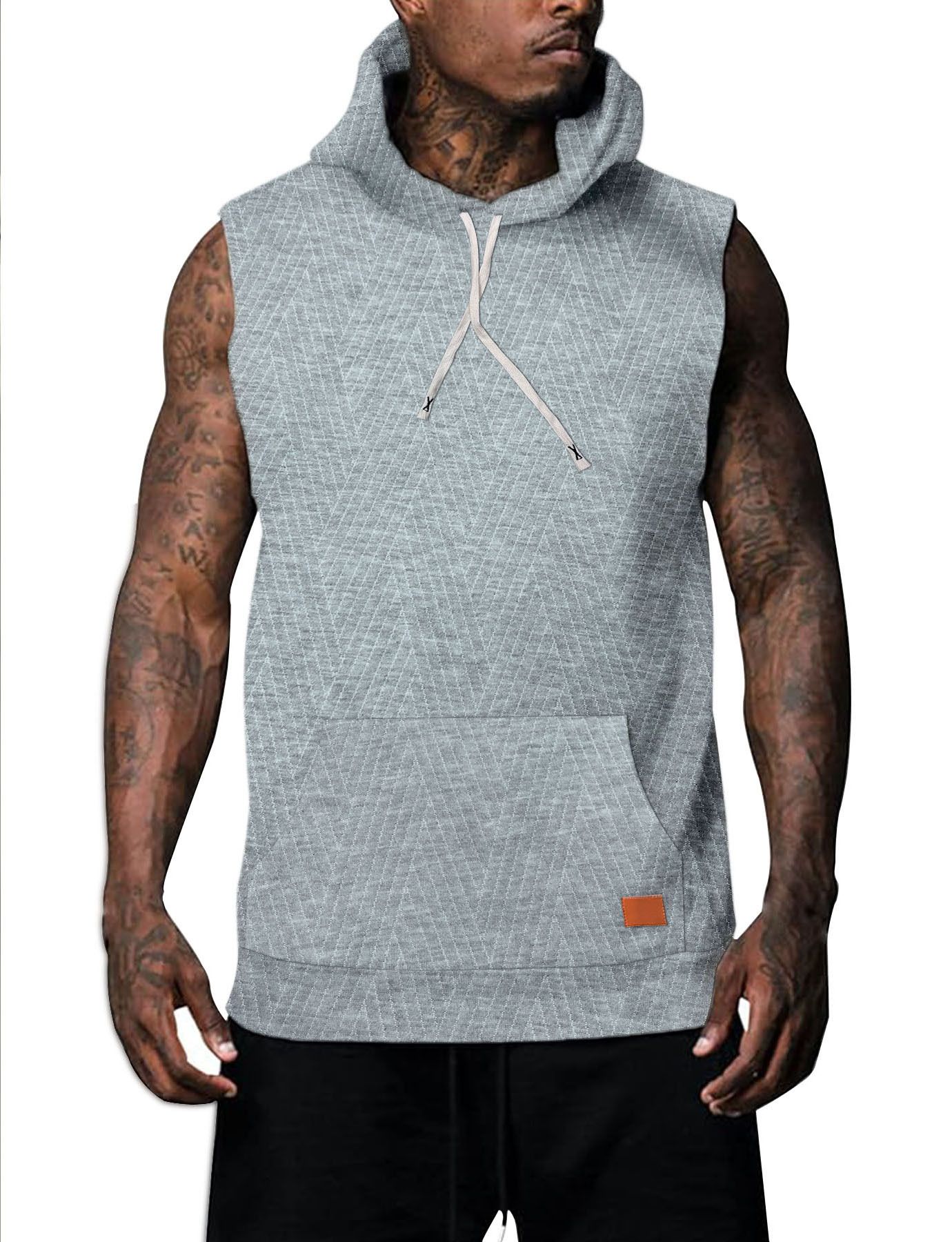 Summer Sleeveless Vest Top Men's Casual Hooded Sweatshirt T-Shirt Hip-Hop Sportswear Men's Clothing Tops Sweatshirts Hoodies