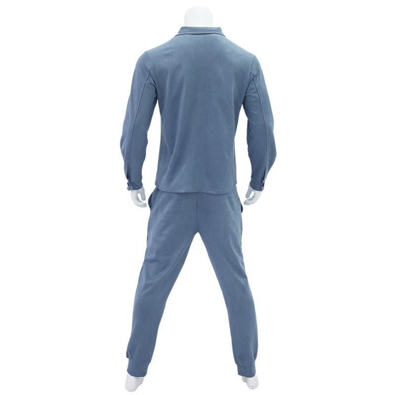 Men's Clothing Sets Two-Piece Outfits European American Autumn Winter Jacket Casual Pants Two-Piece Set Men's Solid Color Men's Suede Suit