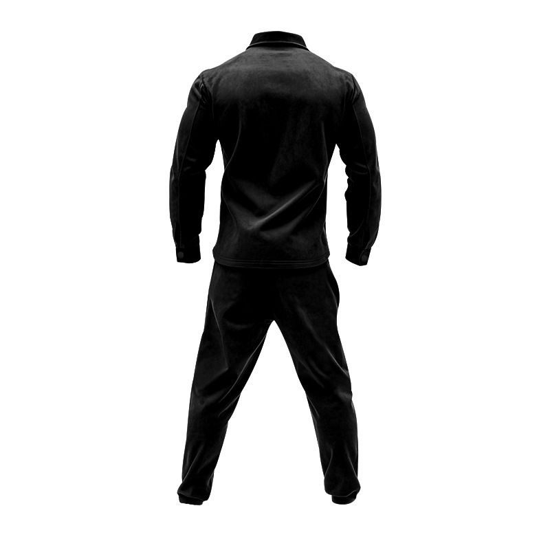 Men's Clothing Sets Two-Piece Outfits European American Autumn Winter Jacket Casual Pants Two-Piece Set Men's Solid Color Men's Suede Suit