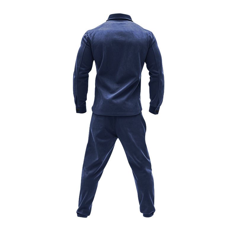 Men's Clothing Sets Two-Piece Outfits European American Autumn Winter Jacket Casual Pants Two-Piece Set Men's Solid Color Men's Suede Suit