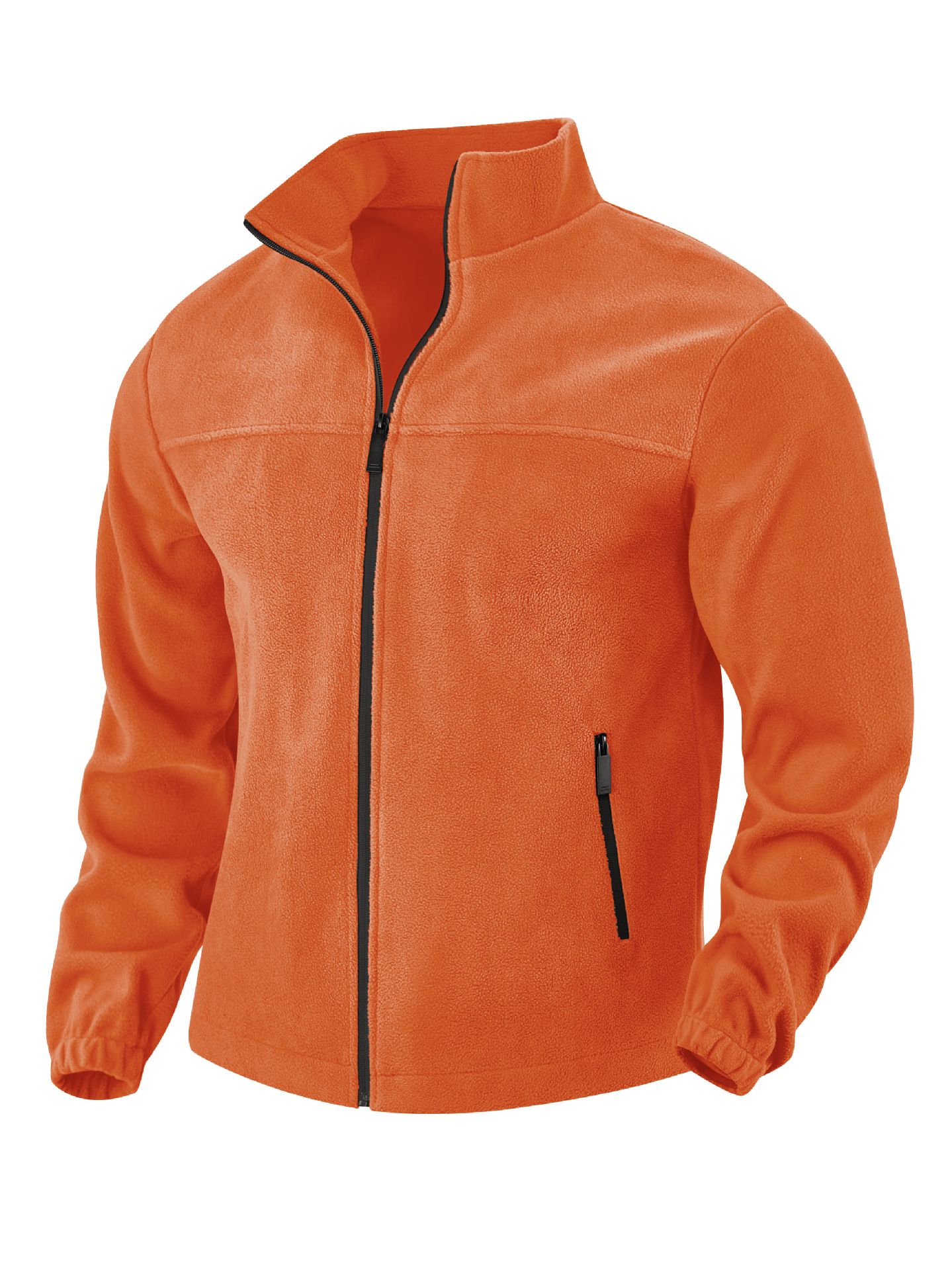 Men's Clothing Tops Jackets Coats New European American Men's Polar Fleece Jacket Spring Autumn Winter Outdoor Zipper Stand up Collar Jacket Top