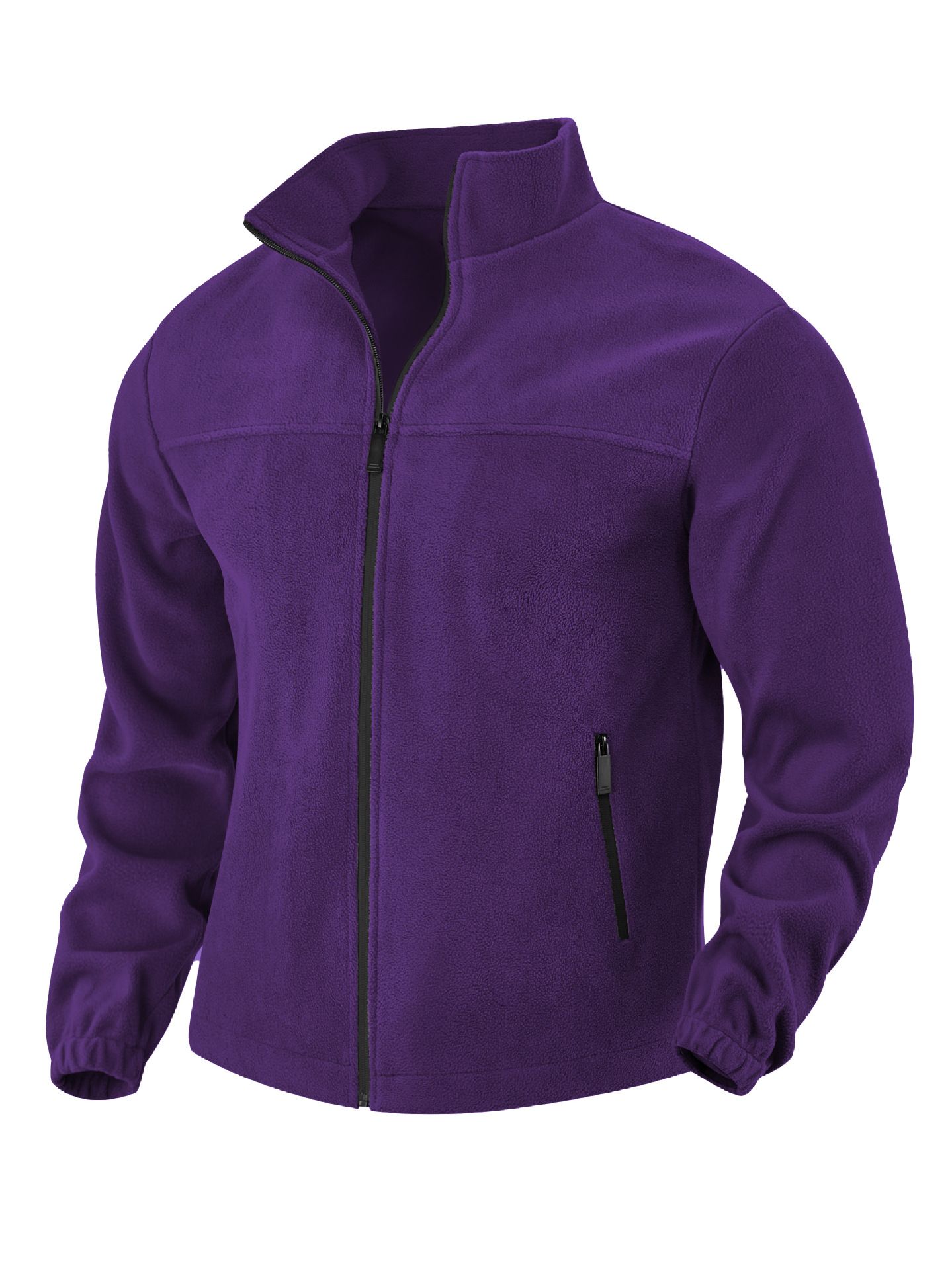 Men's Clothing Tops Jackets Coats New European American Men's Polar Fleece Jacket Spring Autumn Winter Outdoor Zipper Stand up Collar Jacket Top