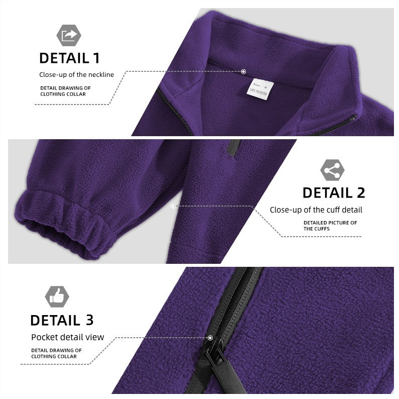Men's Clothing Tops Jackets Coats New European American Men's Polar Fleece Jacket Spring Autumn Winter Outdoor Zipper Stand up Collar Jacket Top
