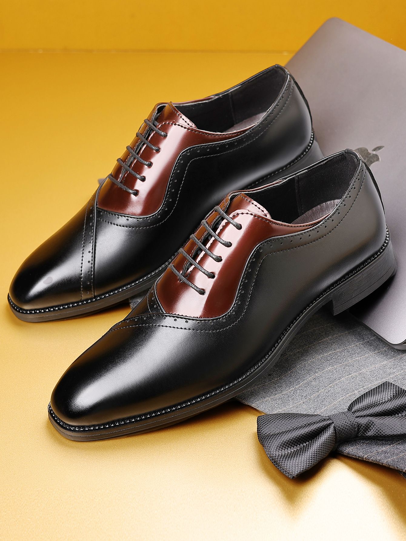 Dress Polishing Square Toe Lace up Leather Shoes for Men Oxford Men Plus Size Men Leather Shoes Men's Shoes