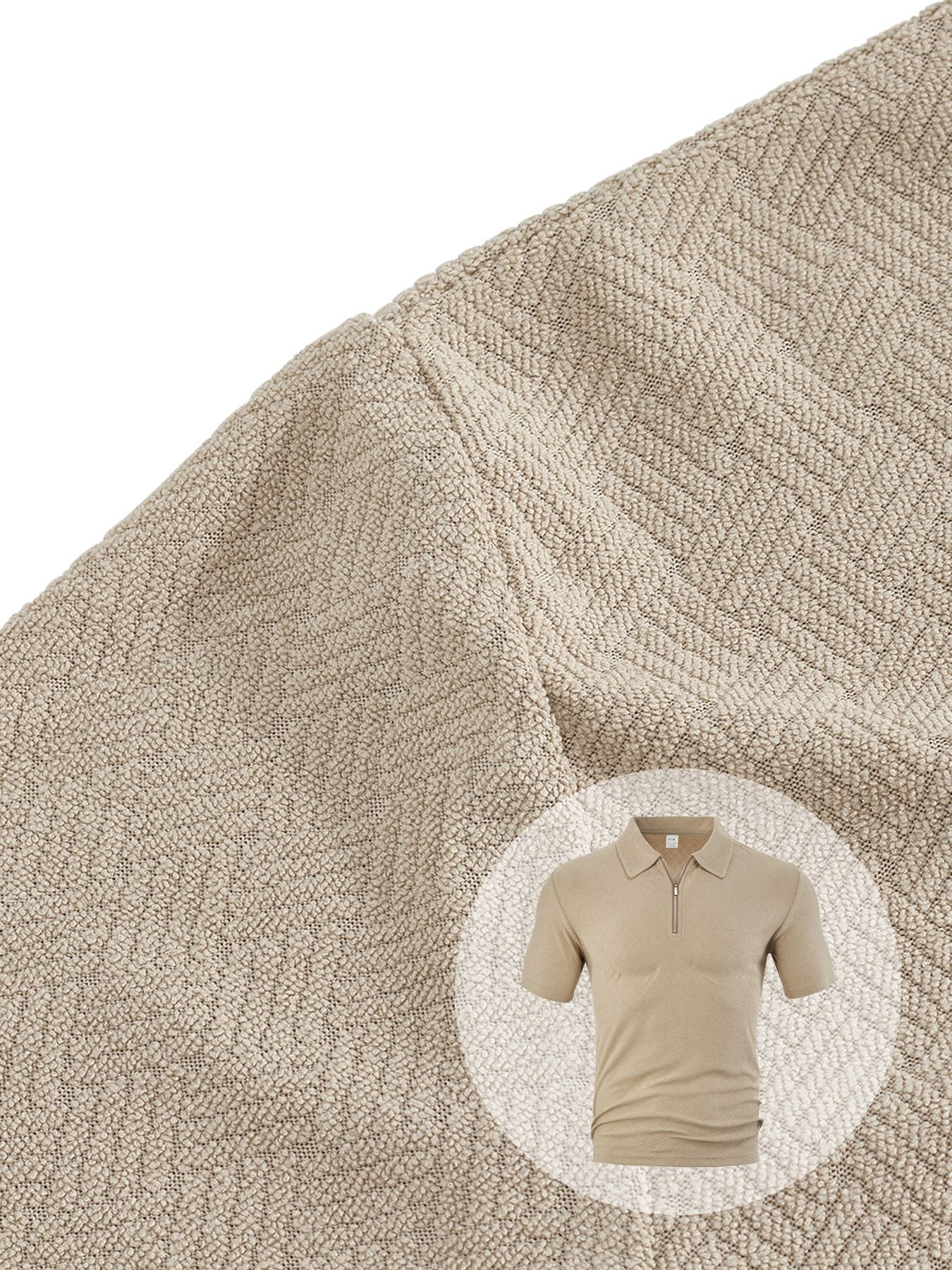 Men's Summer Collar Short Sleeved Shorts Two-Piece Set Jacquard Fabric Men's Casual Sports Suit Men's Clothing Sets Two-Piece Outfits