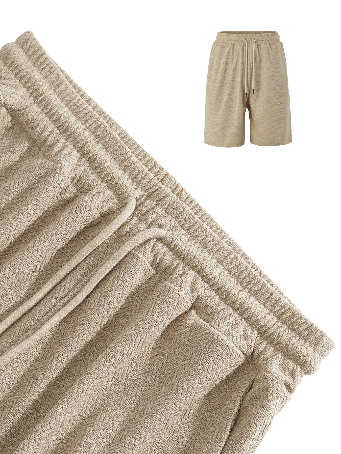 Men's Summer Collar Short Sleeved Shorts Two-Piece Set Jacquard Fabric Men's Casual Sports Suit Men's Clothing Sets Two-Piece Outfits