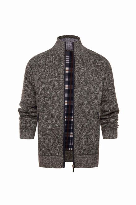 Men's Clothing Tops Jackets Coats Men's Thick Fleece High-Neck Knit Sweater Trendy Slim Fit Casual Cardigan Pullover Coat