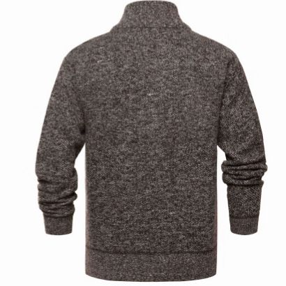 Men's Clothing Tops Jackets Coats Men's Thick Fleece High-Neck Knit Sweater Trendy Slim Fit Casual Cardigan Pullover Coat