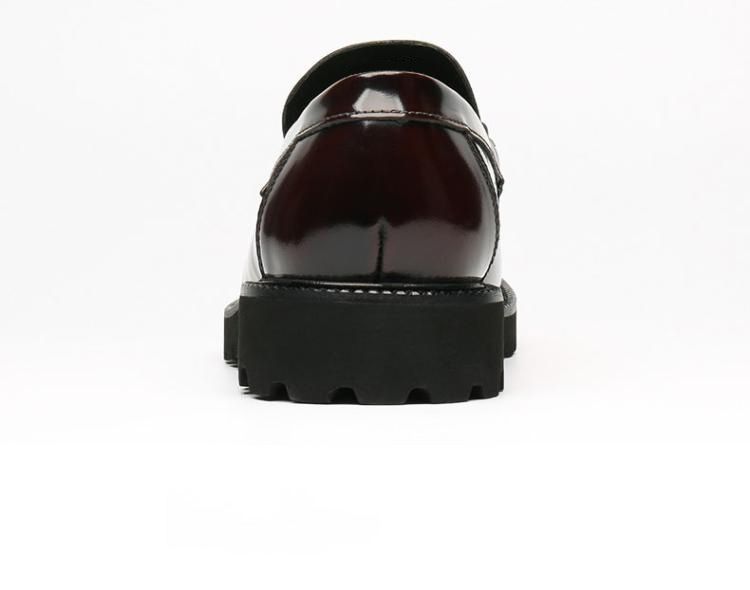 Men's Leather Shoes Japanese Style Buckle Loafer Round Toe Oxfords Men's Shoes