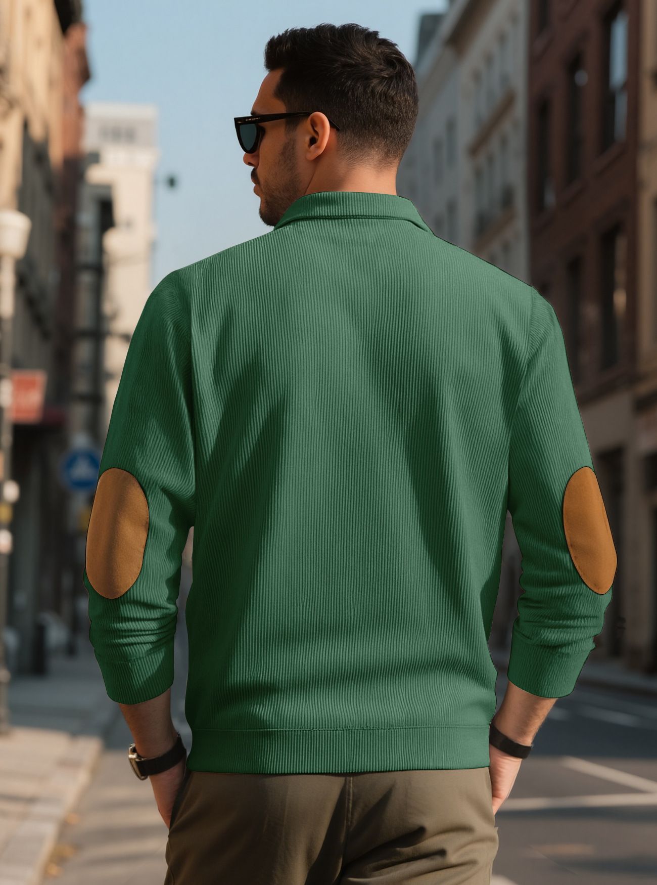 Men's Clothing Tops Sweatshirts Hoodies Men's Outdoor Casual Crewneck Long Sleeve Fleece Knit Sweatshirt Spring Summer