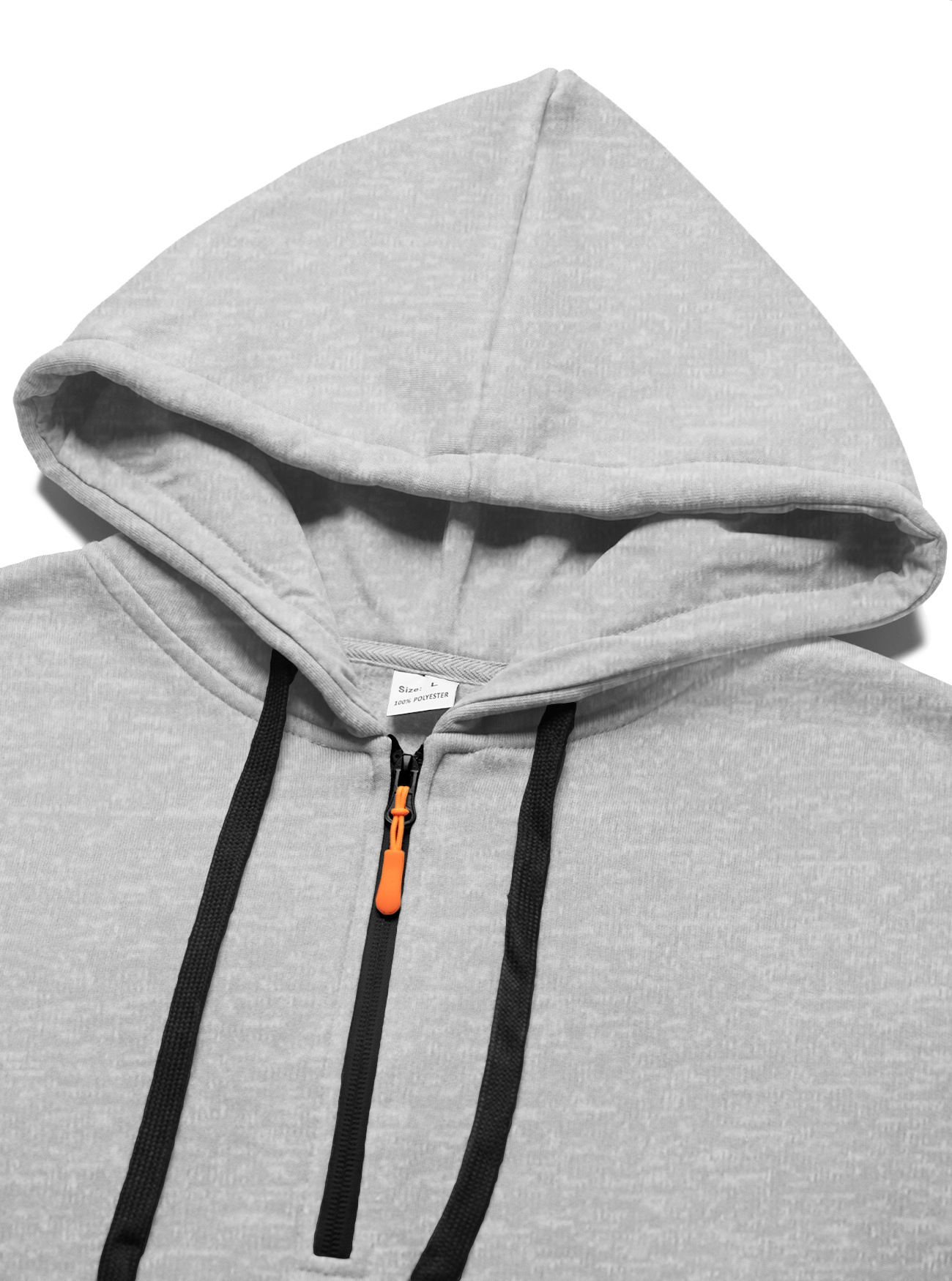 Men's Clothing Tops Sweatshirts Hoodies Men's Winter Autumn Oversized Fleece Hoodie with Multiple Zippered Arm Pockets And Hood