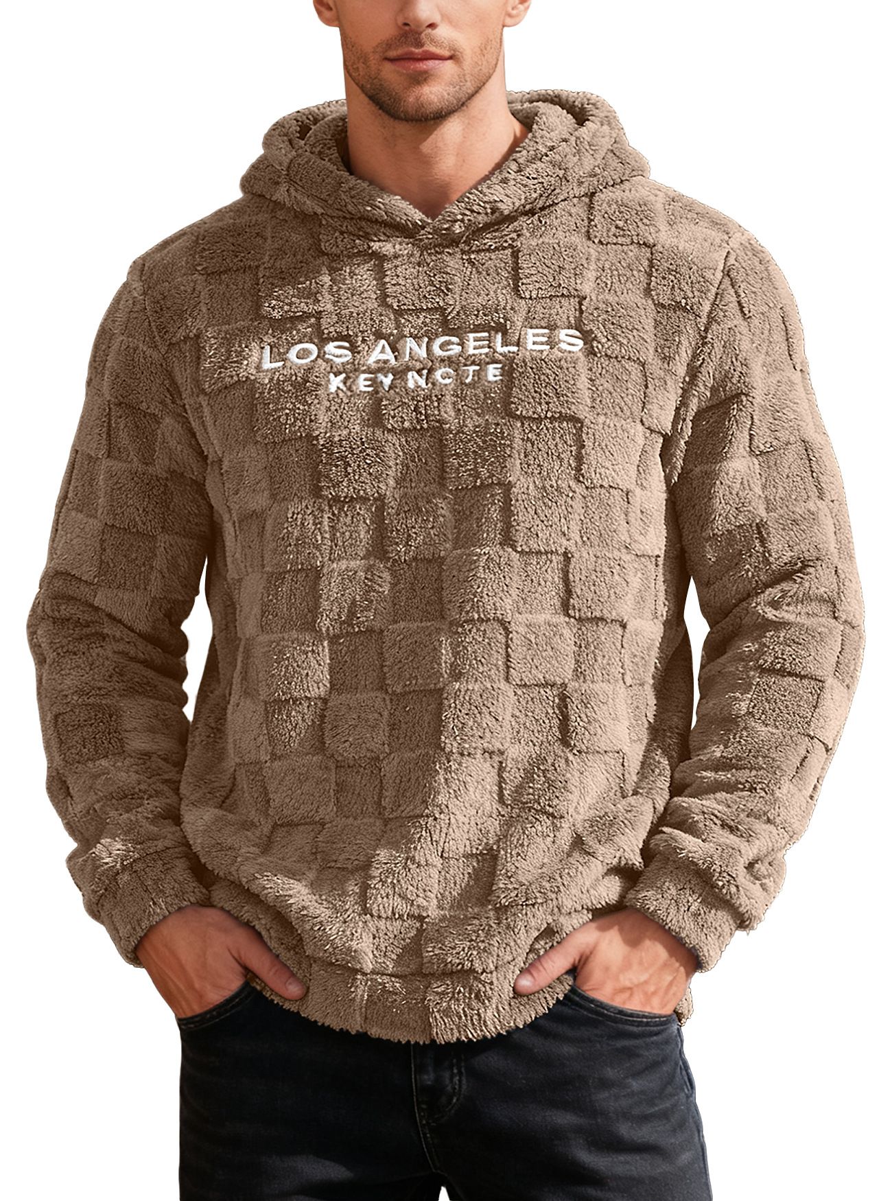 Men's Clothing Tops Sweatshirts Hoodies Hooded Embroidery Loose Casual Sports Lamb Wool Pullover Hooded Jacket Hoodie