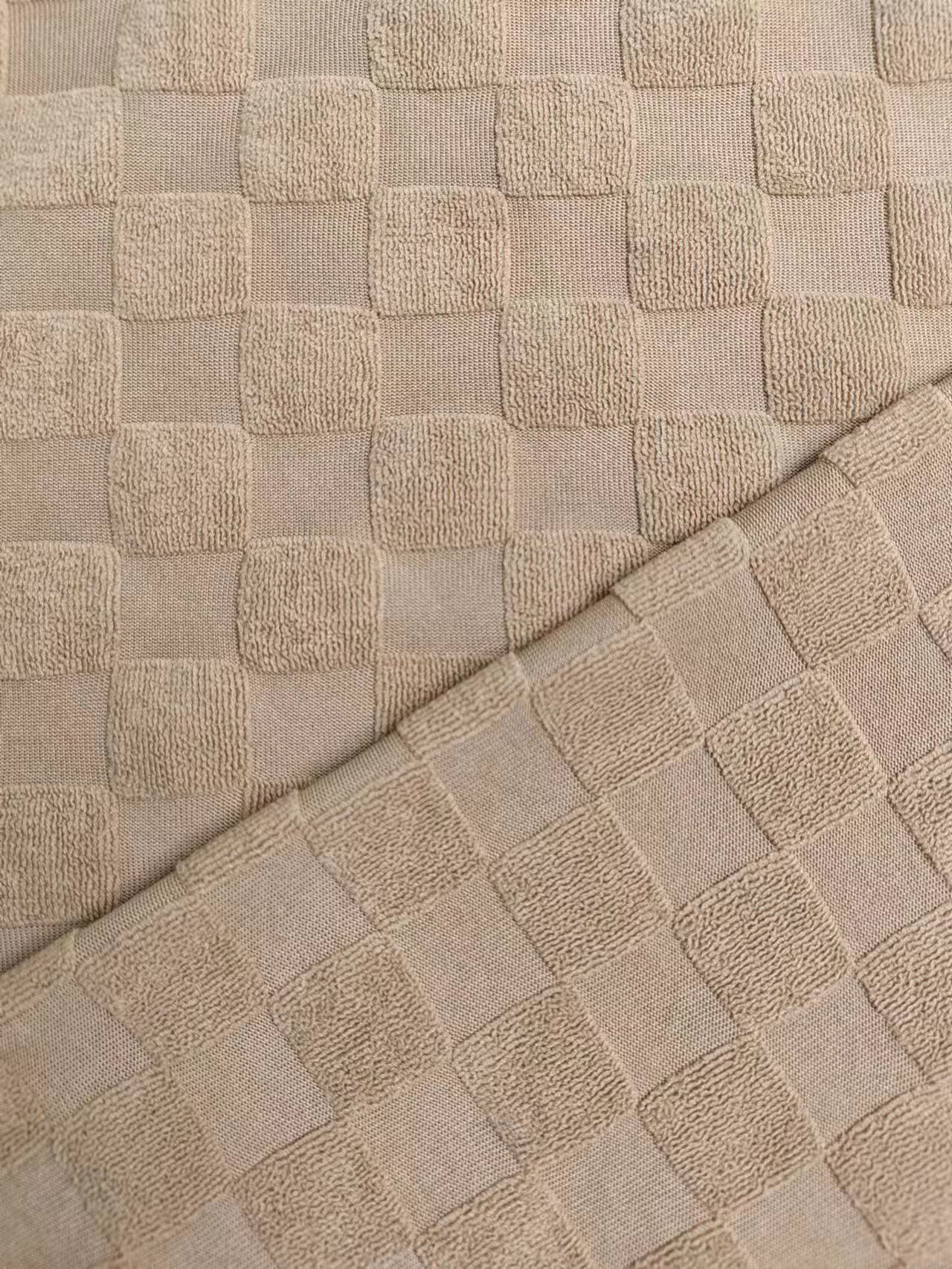 Men's Clothing Tops Sweatshirts Hoodies Men's Autumn Winter Knitwear Heavyweight Jacquard Checkered European Round-Neck Casual Long-Sleeved T-Shirt