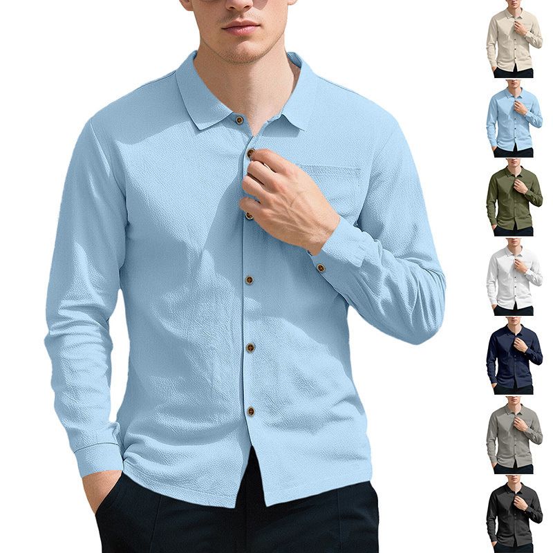 Men's Summer Linen Short Sleeve Open-Cardigan Casual Button-Up Beachwear Vacation Loose Shirt Men's Clothing Tops Shirts