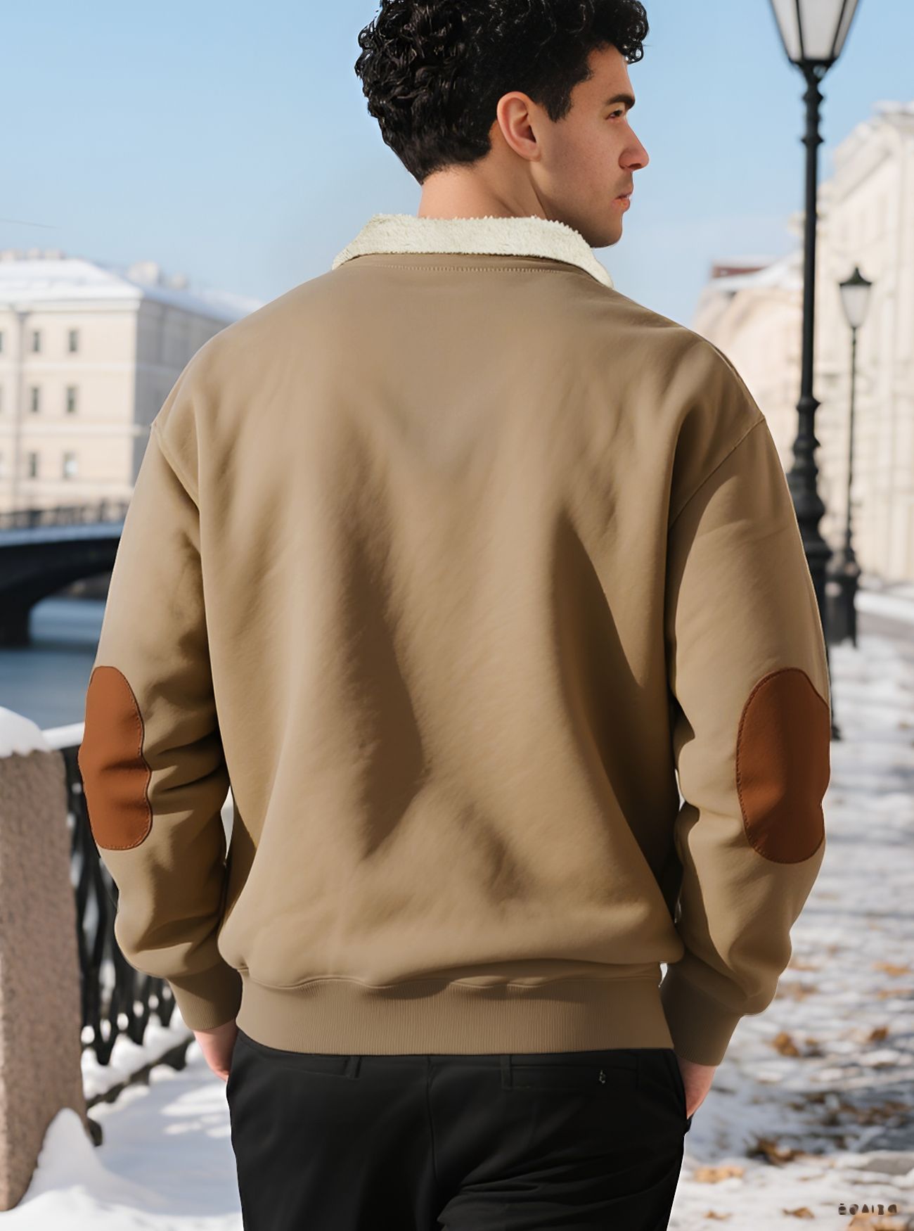 Men's Clothing Tops Sweatshirts Hoodies New Retro Stand-Up Collar Half-Zip Men's Long Sleeve Casual Sportswear Sweatshirt