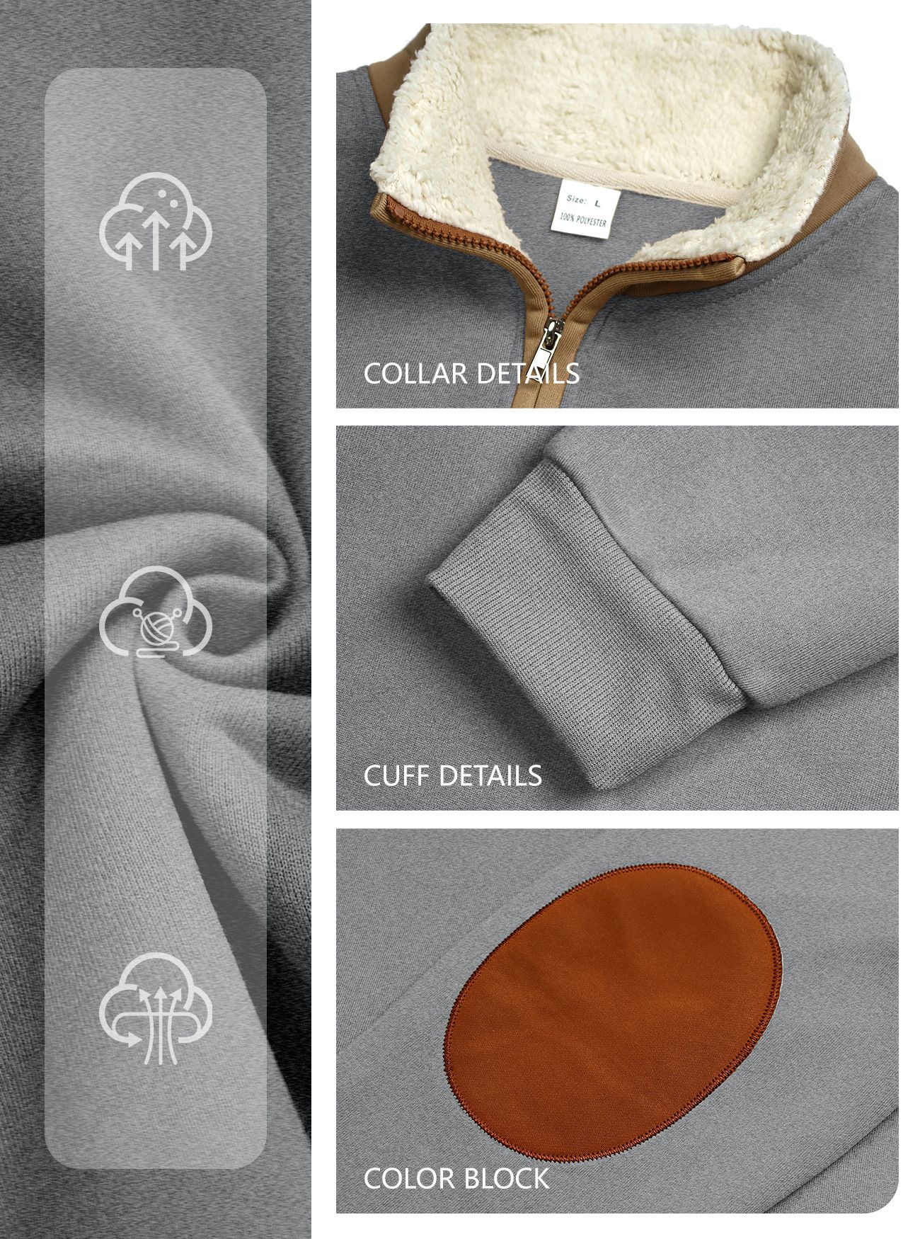 Men's Clothing Tops Sweatshirts Hoodies New Retro Stand-Up Collar Half-Zip Men's Long Sleeve Casual Sportswear Sweatshirt