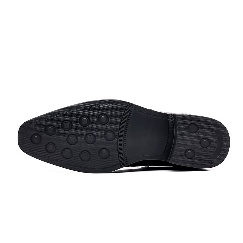 Shoes Men Leather Shoe Man Men's Square Toe Oxford Shoes with Block Embossing Men's Shoes Oxfords