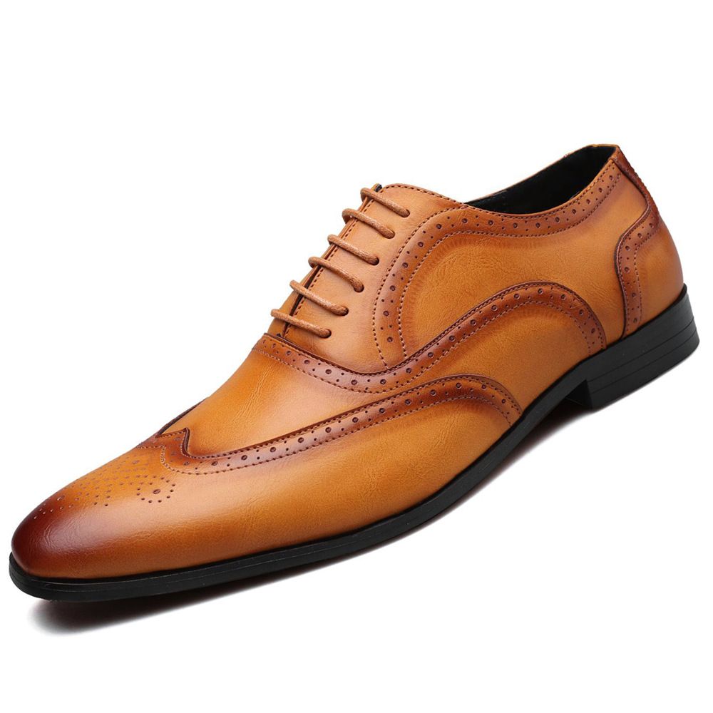 Shoes Men Leather Shoe Man New Fashion Men's Plus Size Formal Leather Shoes Brock Men's Shoes