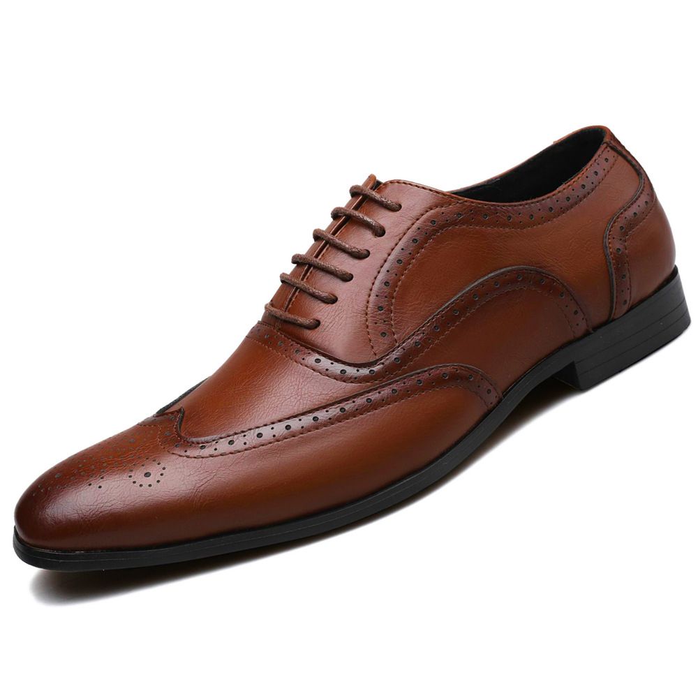 Shoes Men Leather Shoe Man New Fashion Men's Plus Size Formal Leather Shoes Brock Men's Shoes