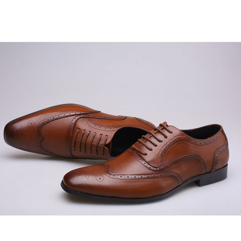 Shoes Men Leather Shoe Man New Fashion Men's Plus Size Formal Leather Shoes Brock Men's Shoes