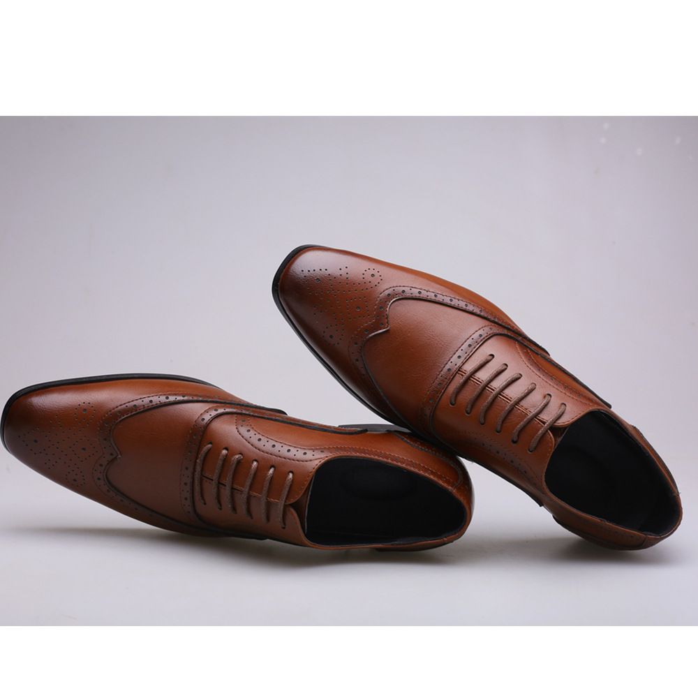Shoes Men Leather Shoe Man New Fashion Men's Plus Size Formal Leather Shoes Brock Men's Shoes