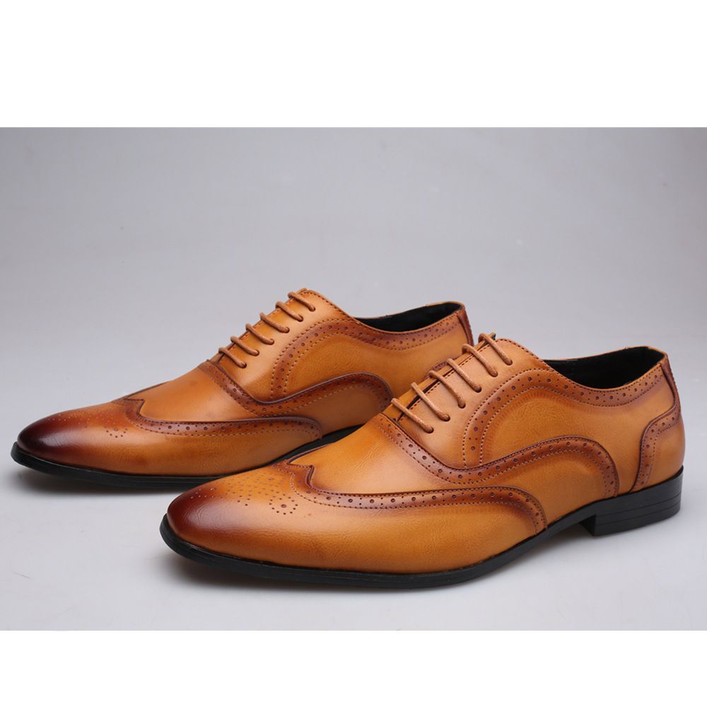 Shoes Men Leather Shoe Man New Fashion Men's Plus Size Formal Leather Shoes Brock Men's Shoes