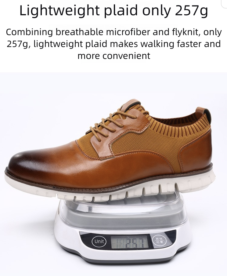 Shoes Men Leather Shoe Man Men's Flyknit Spring Summer Casual Shoes Lightweight EVA Sole Men's Shoes Oxfords