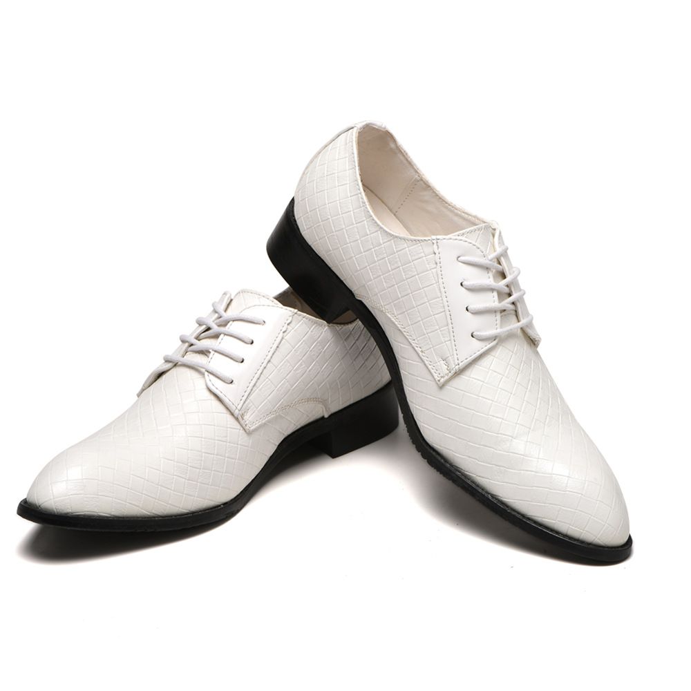 Shoes Men Leather Shoe Man Checkered Pattern for Men Plus Size Men's Casual Leather Shoes Men's Shoes Oxfords