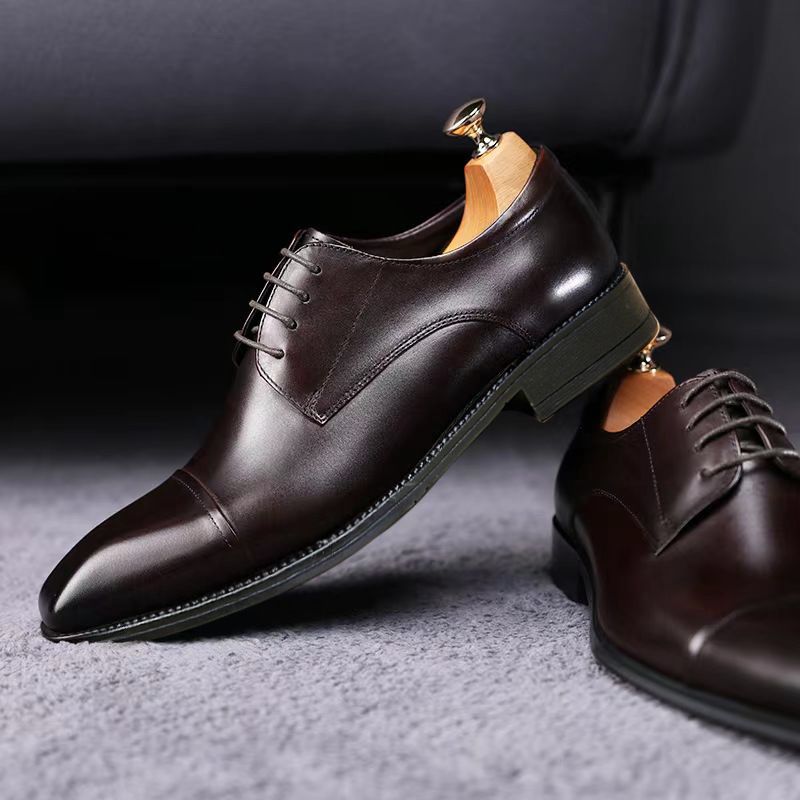 Shoes Men Leather Shoe Man Triple Junction Men's Leather Formal Shoes Classic Casual Wedding Shoes Men's Shoes Oxfords