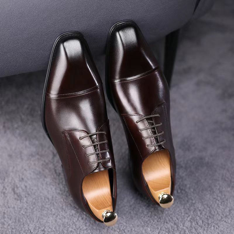 Shoes Men Leather Shoe Man Triple Junction Men's Leather Formal Shoes Classic Casual Wedding Shoes Men's Shoes Oxfords