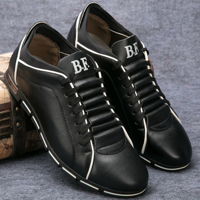 Shoes Men Leather Shoe Man Men's Casual Single Shoes Fashion British Sporty Style Leather Shoes Large Sizes for All Seasons Men's Shoes Oxfords